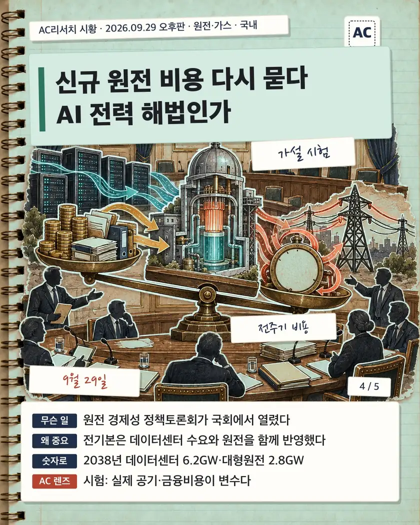 신규 원전 비용 다시 묻다 AI 전력 해법인가