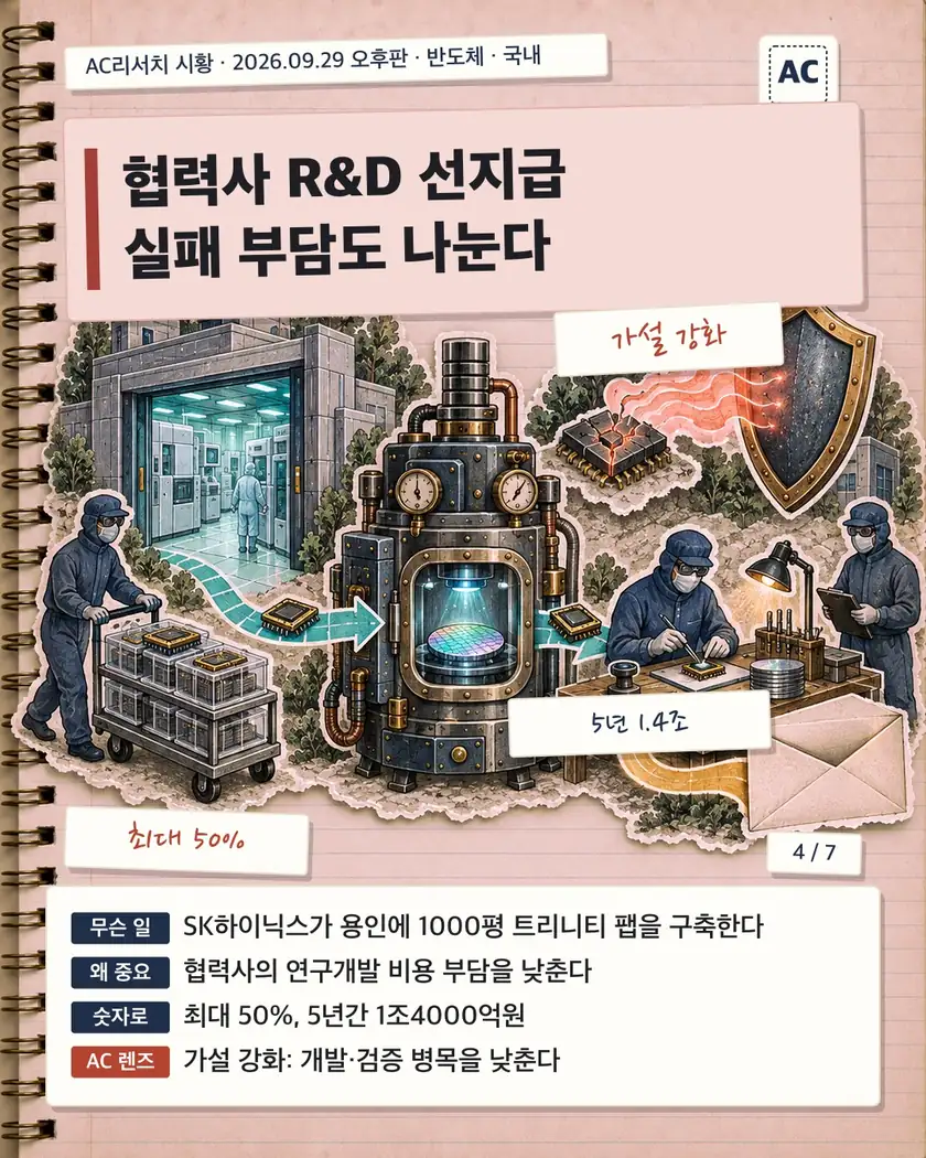 협력사 R&D 선지급 실패 부담도 나눈다