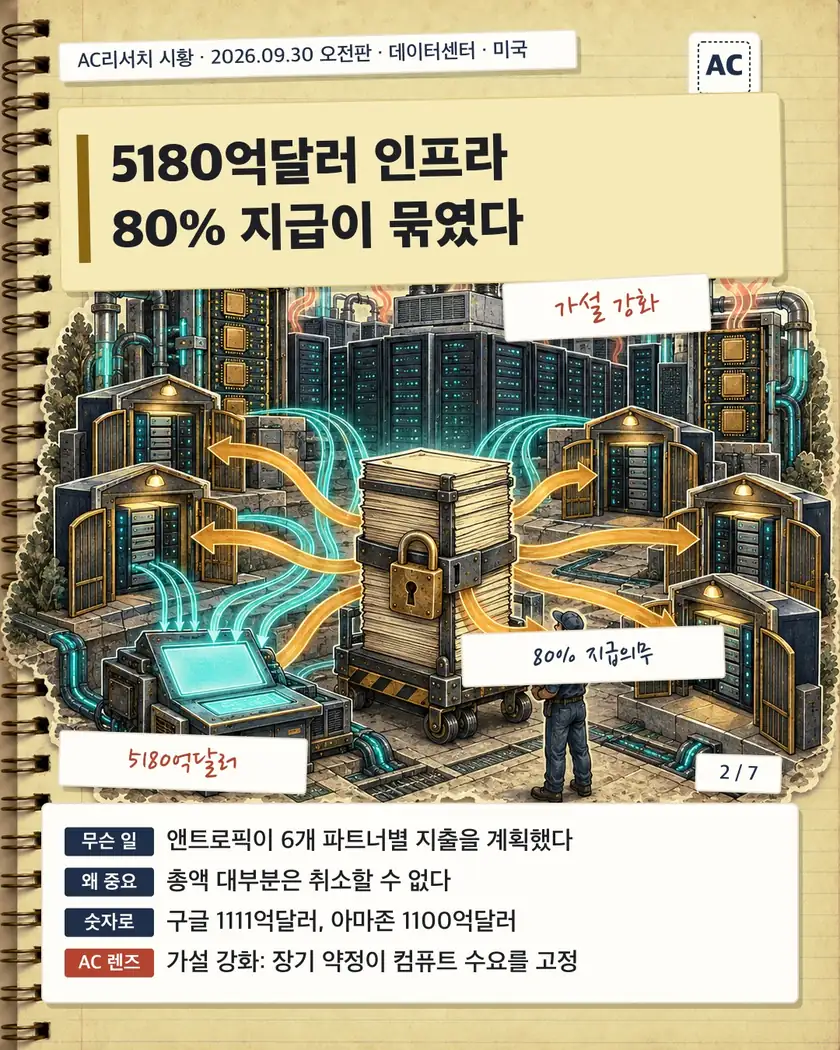 5180억달러 인프라 80% 지급이 묶였다