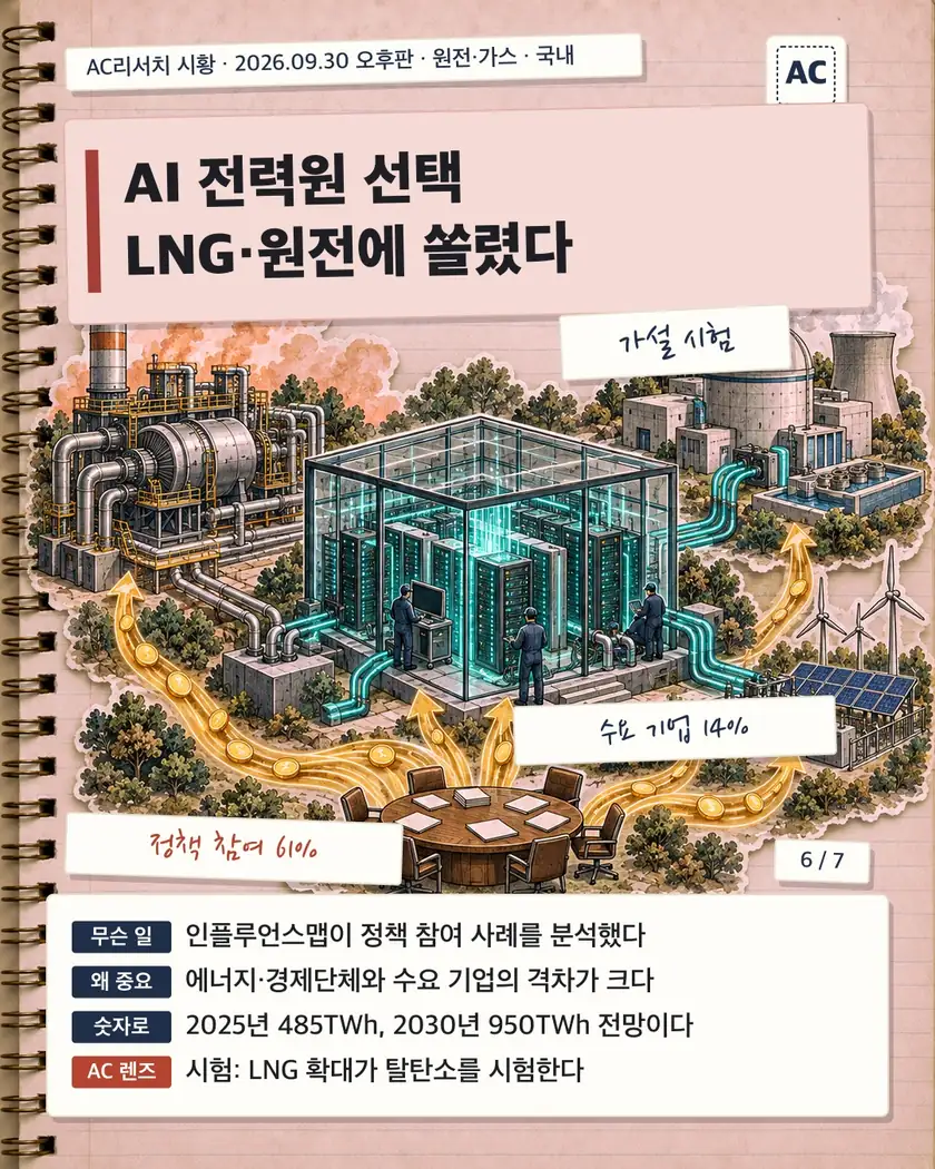 AI 전력원 선택 LNG·원전에 쏠렸다