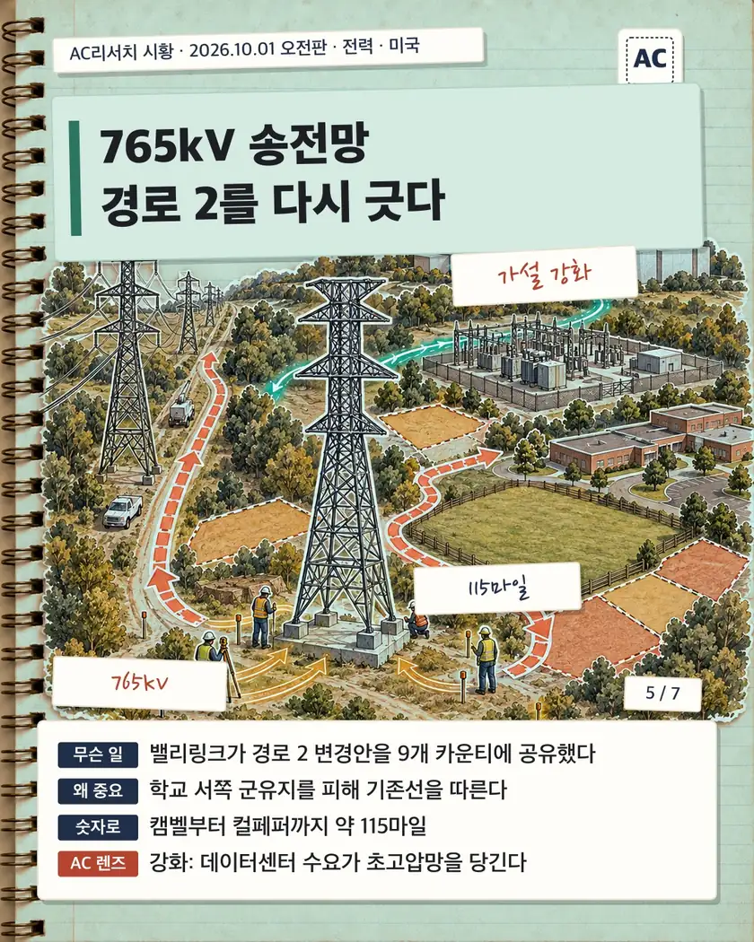 765kV 송전망 경로 2를 다시 긋다