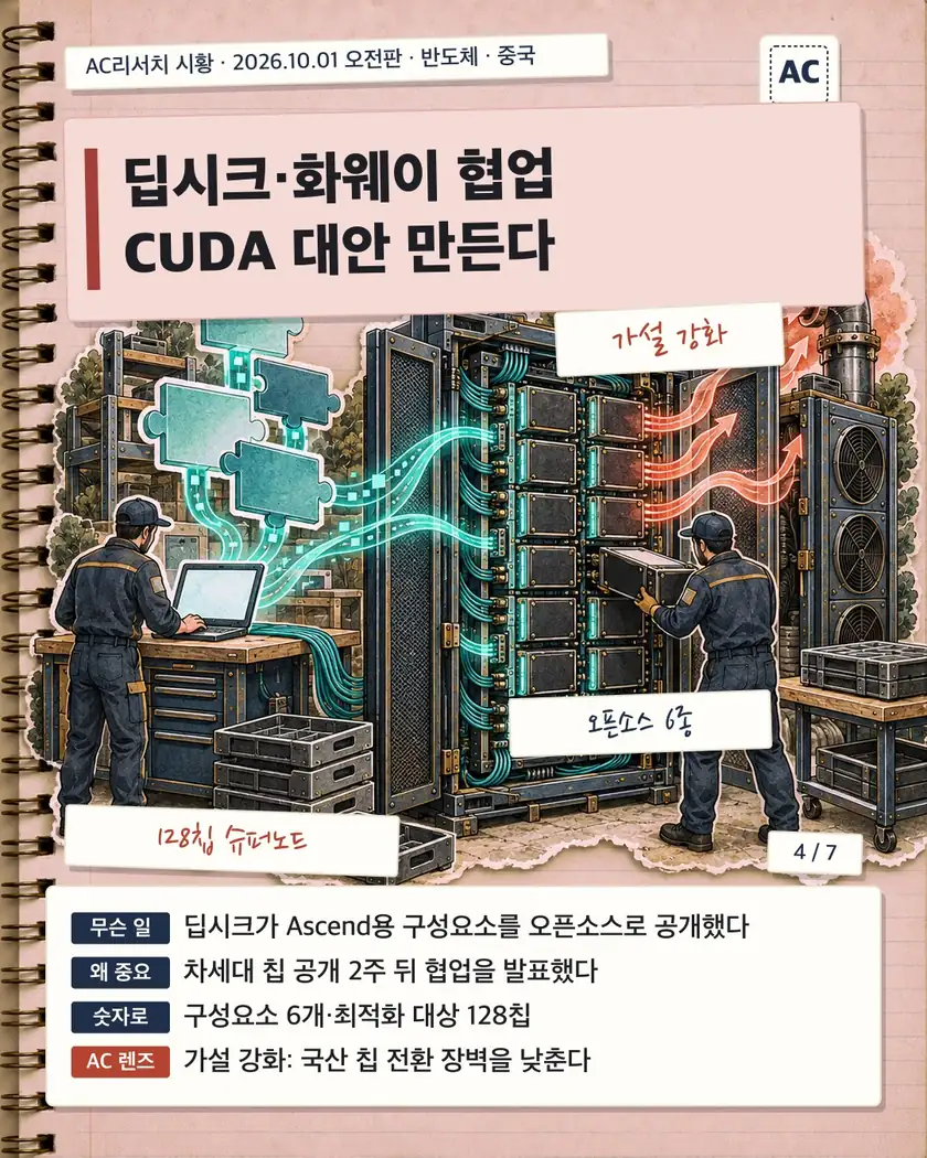 딥시크·화웨이 협업 CUDA 대안 만든다
