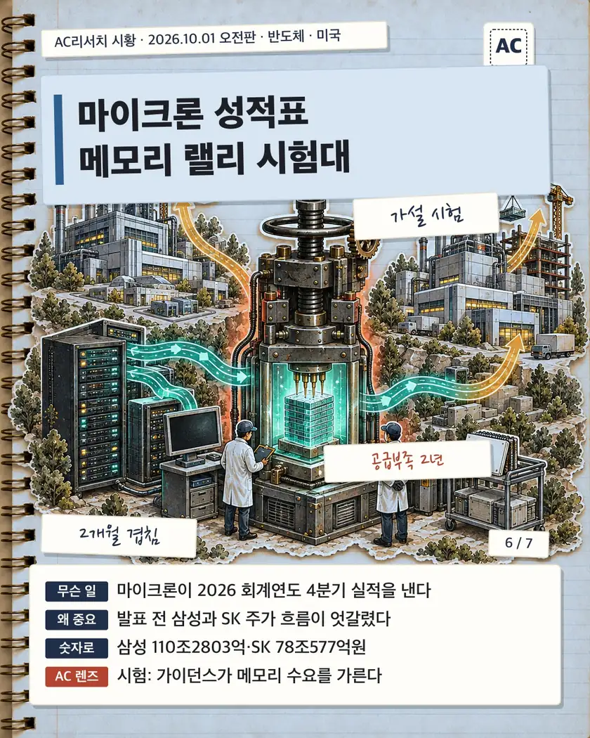 마이크론 성적표 메모리 랠리 시험대