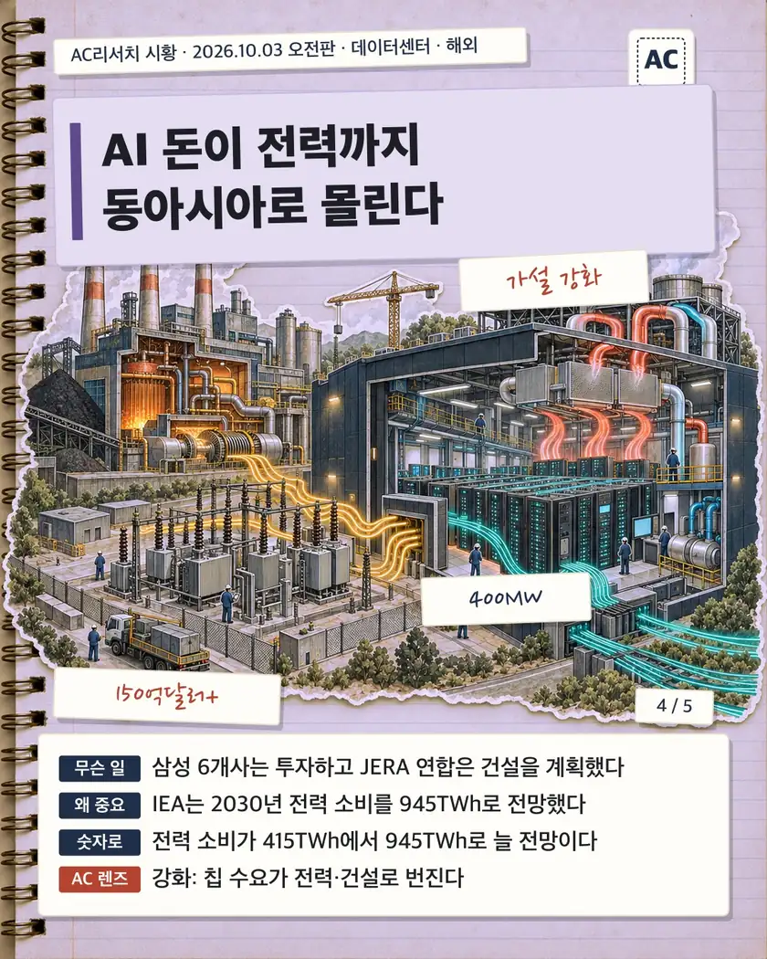 AI 돈이 전력까지 동아시아로 몰린다