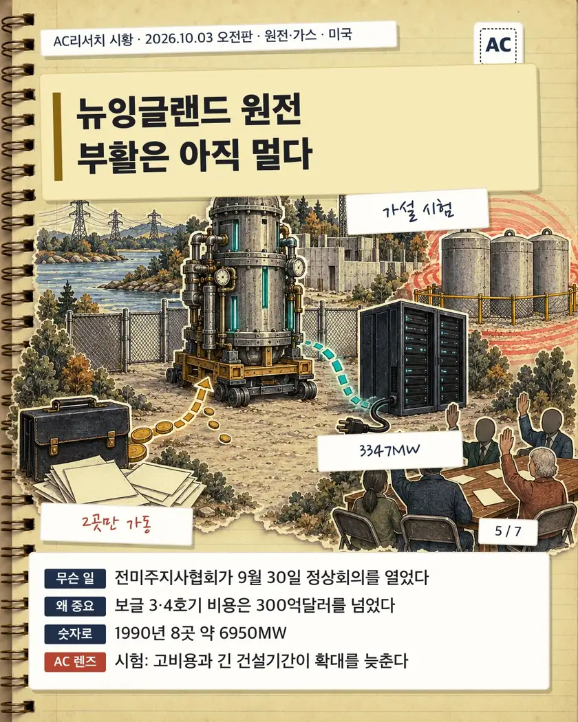 뉴잉글랜드 원전 부활은 아직 멀다