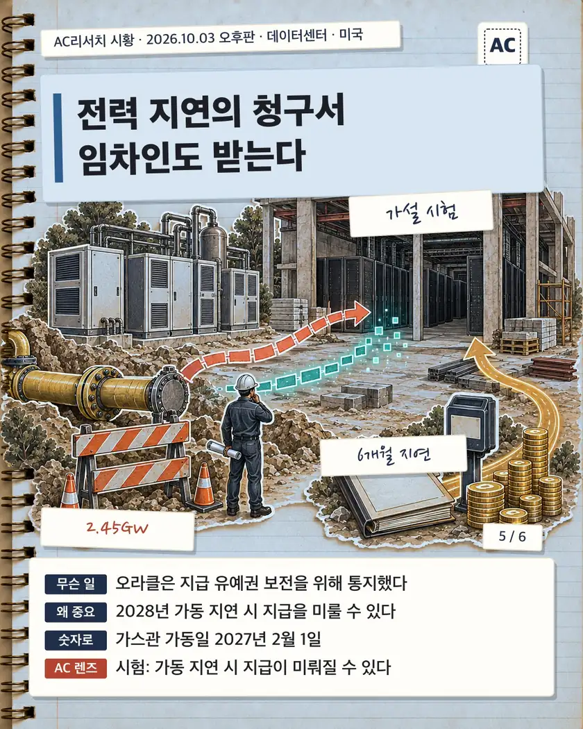 전력 지연의 청구서 임차인도 받는다