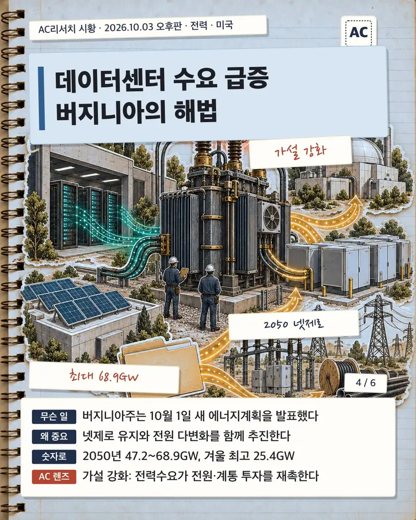 데이터센터 수요 급증 버지니아의 해법