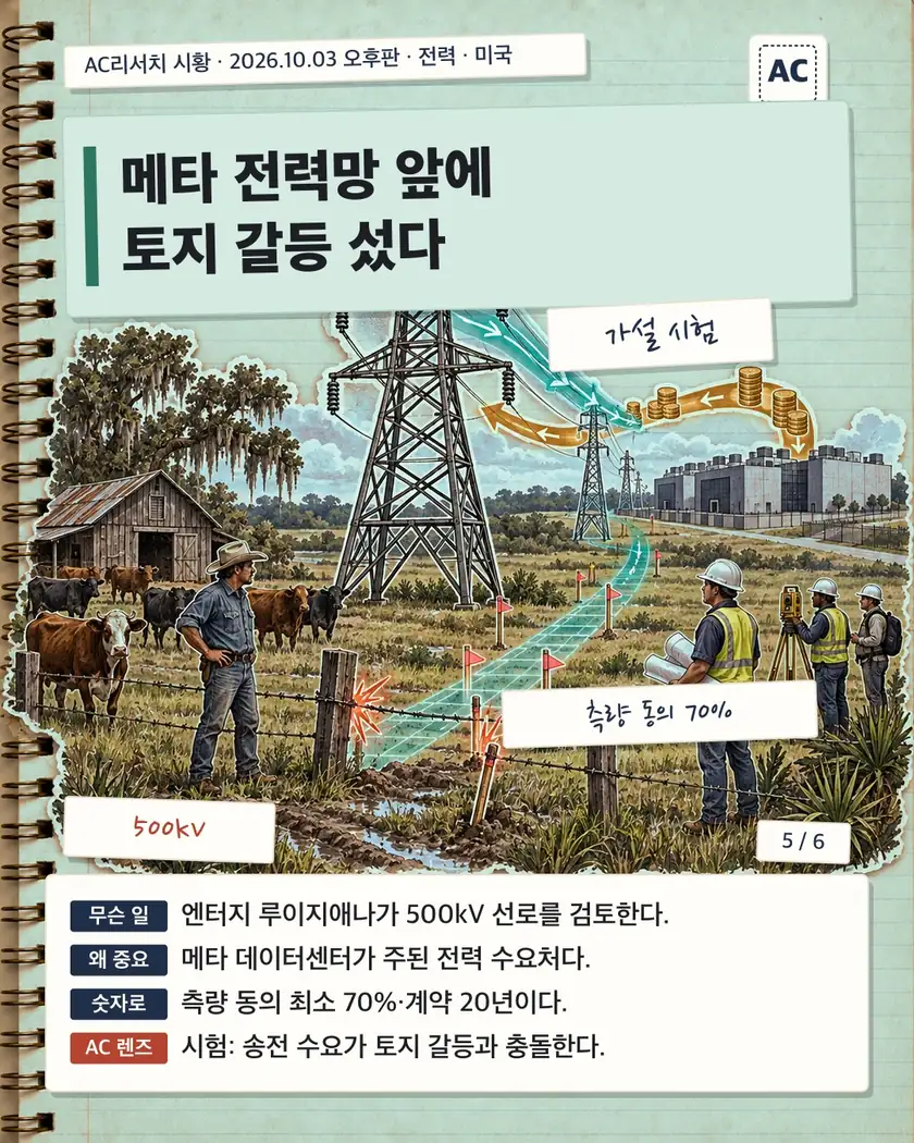메타 전력망 앞에 토지 갈등 섰다