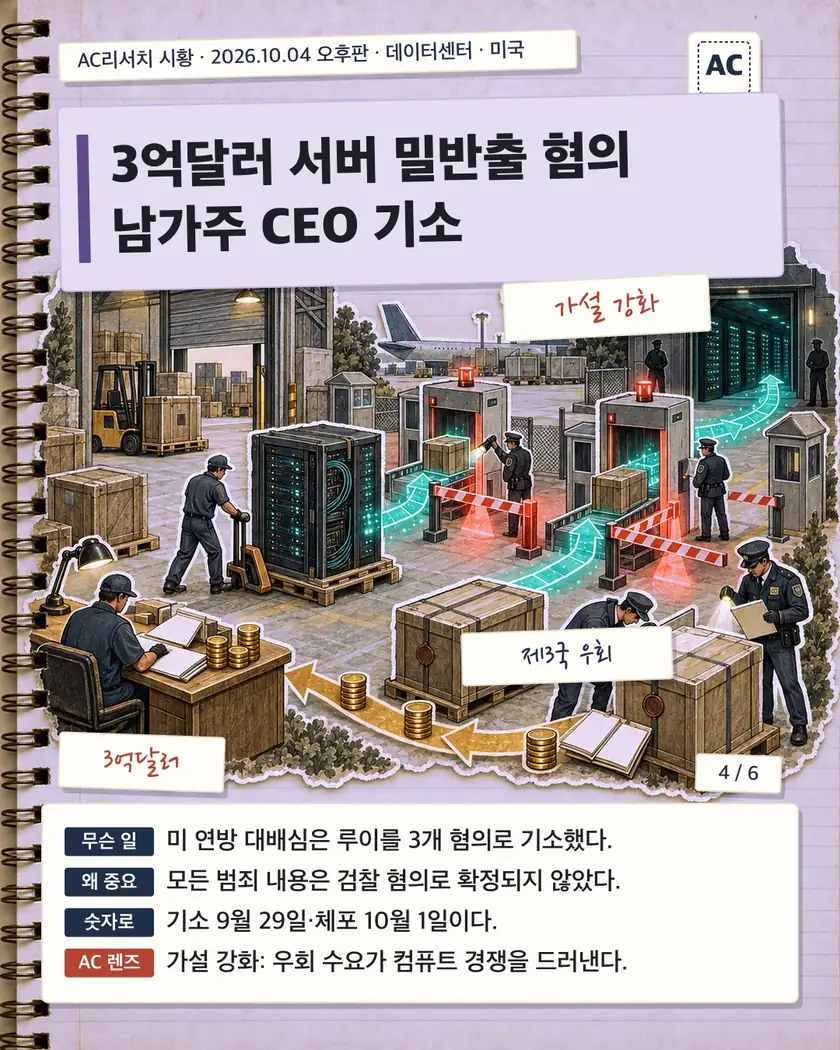 3억달러 서버 밀반출 혐의 남가주 CEO 기소