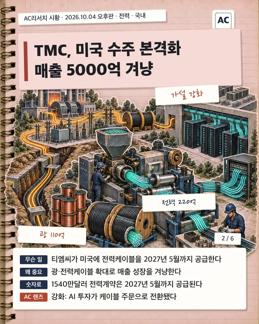 TMC, 미국 수주 본격화 매출 5000억 겨냥