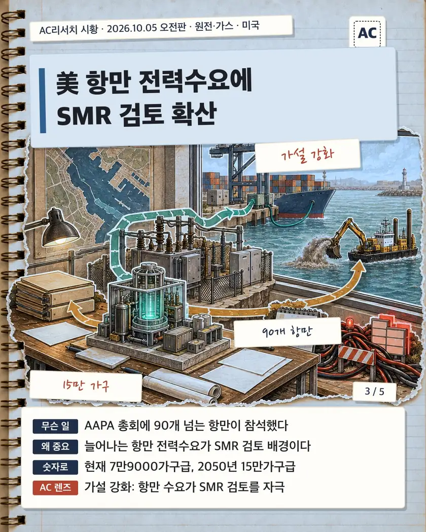 美 항만 전력수요에 SMR 검토 확산