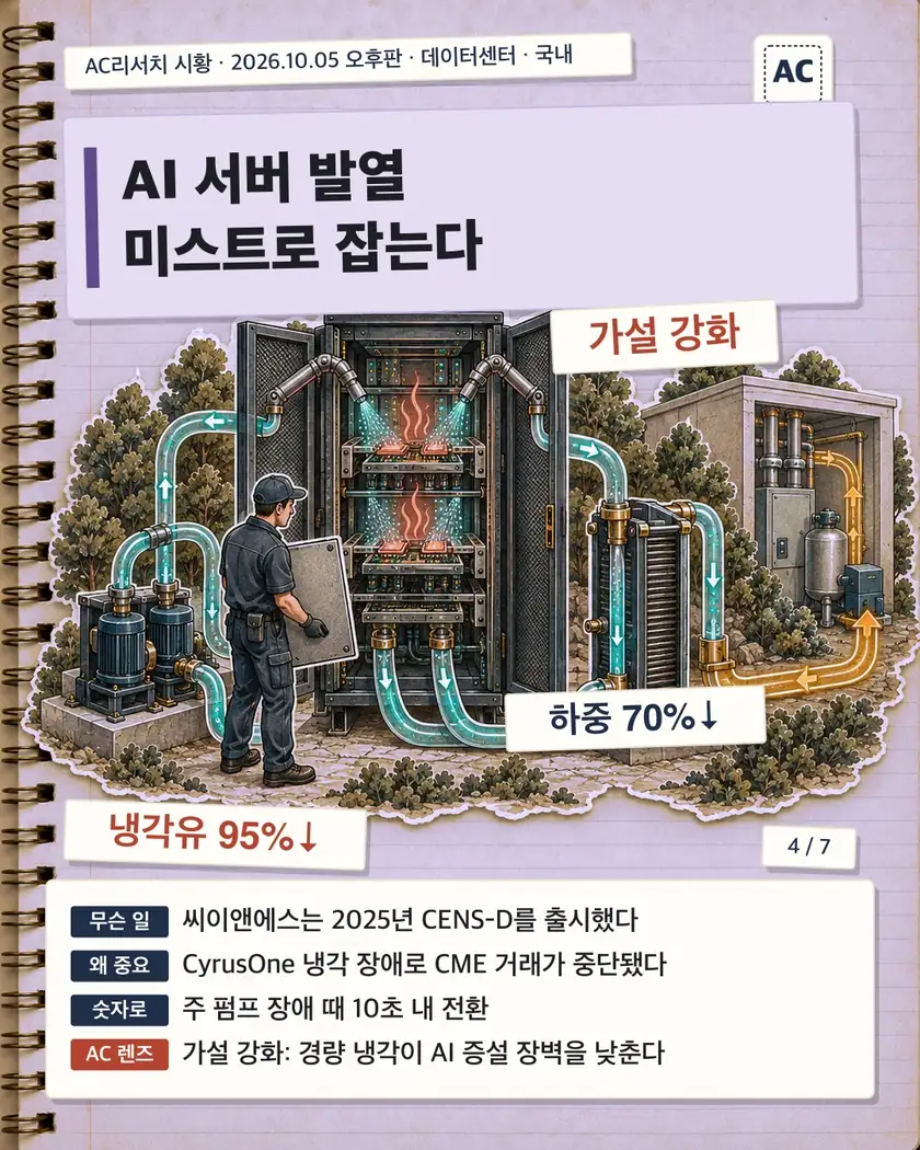 AI 서버 발열 미스트로 잡는다
