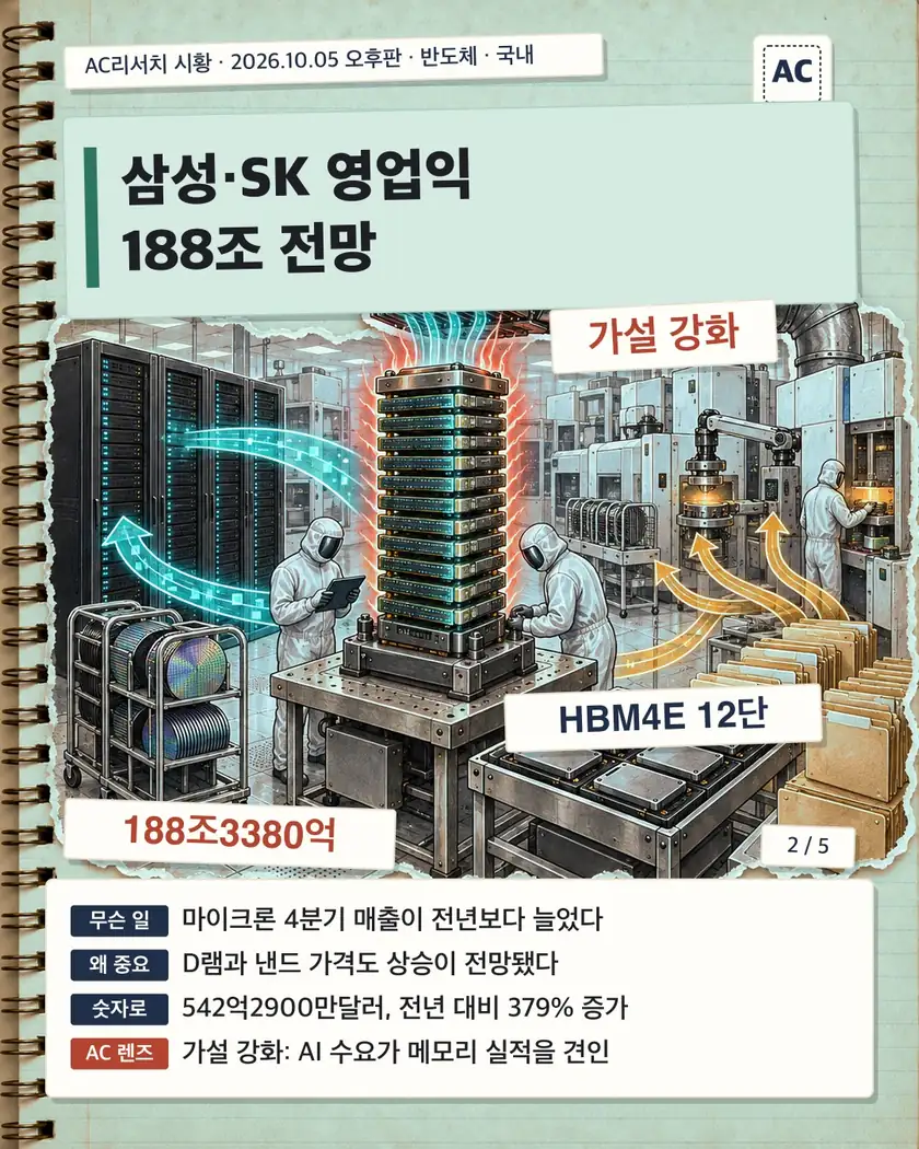 삼성·SK 영업익 188조 전망