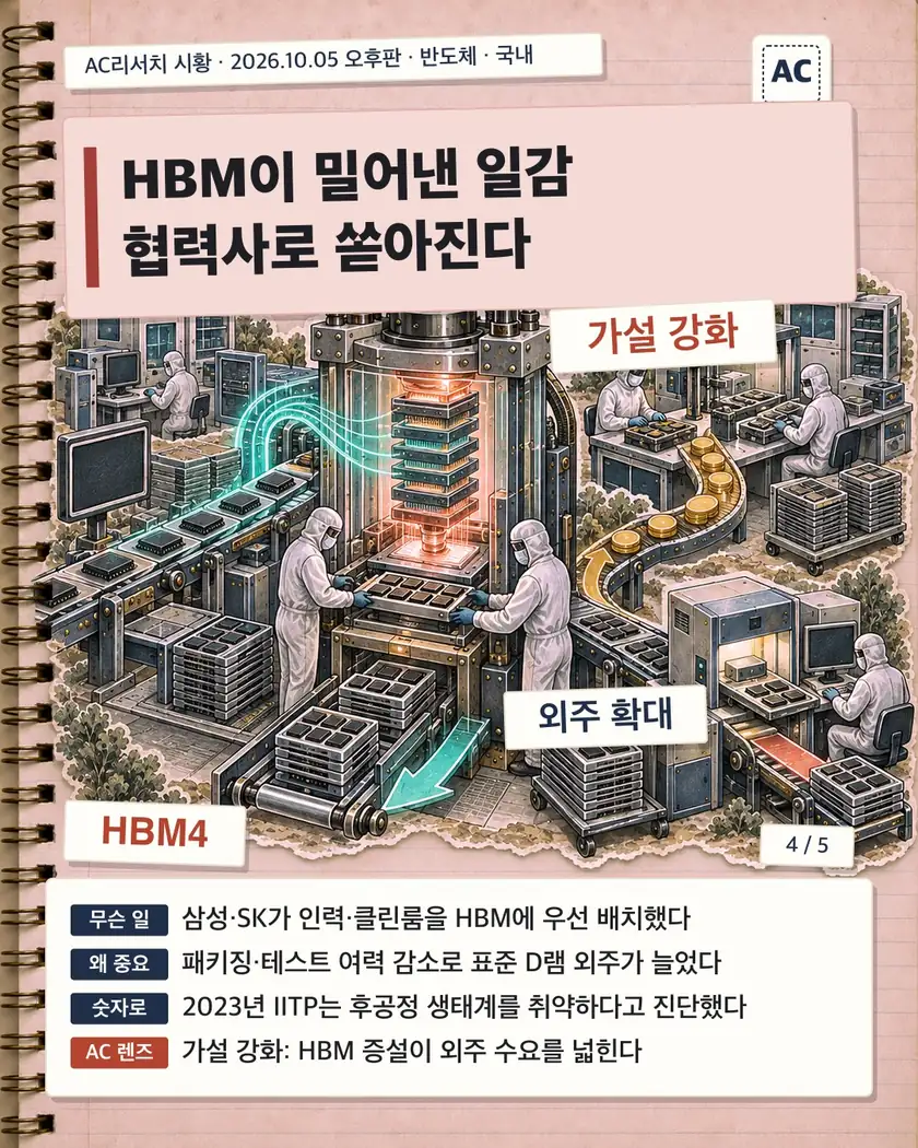 HBM이 밀어낸 일감 협력사로 쏟아진다