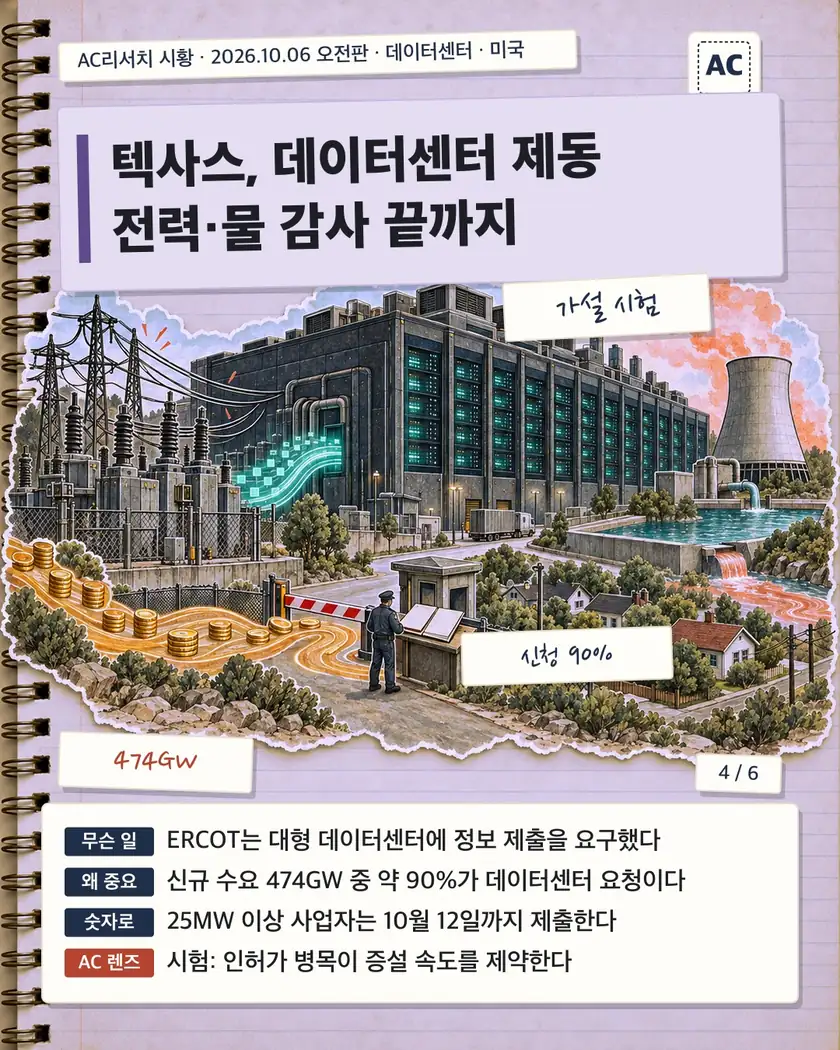 텍사스, 데이터센터 제동 전력·물 감사 끝까지