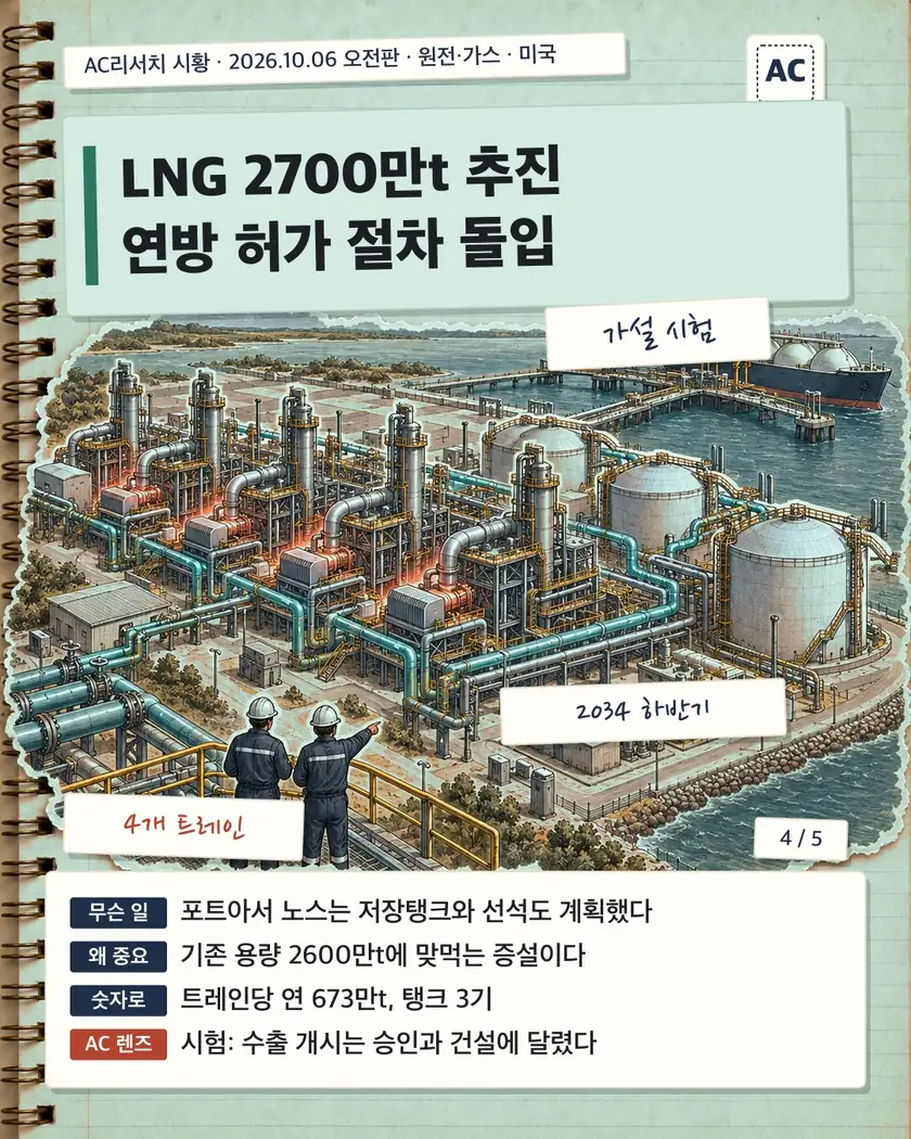 LNG 2700만t 추진 연방 허가 절차 돌입
