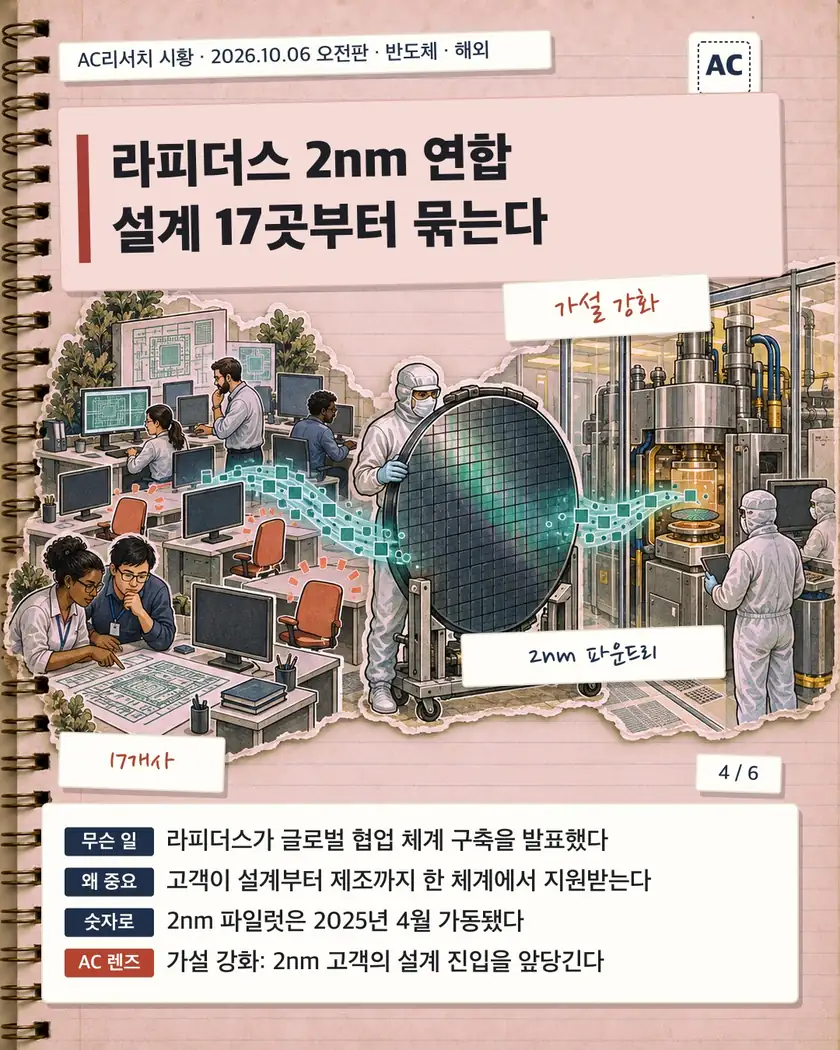 라피더스 2nm 연합 설계 17곳부터 묶는다