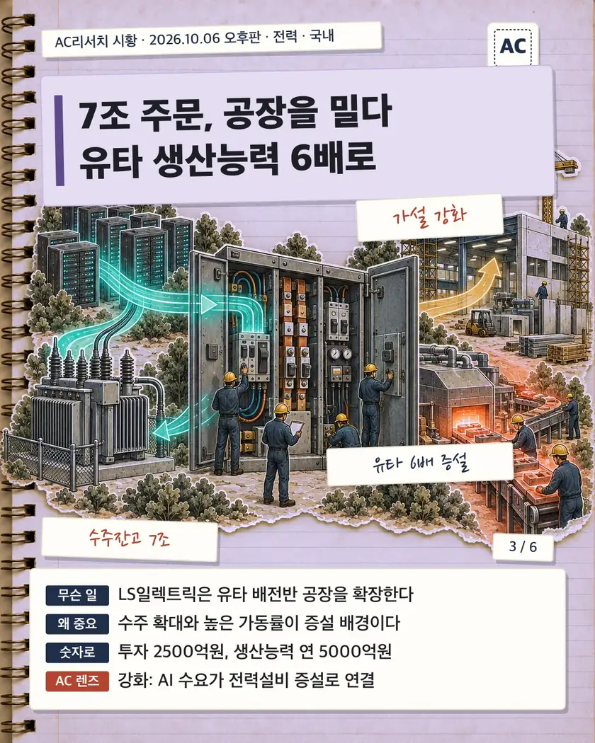 7조 주문, 공장을 밀다 유타 생산능력 6배로