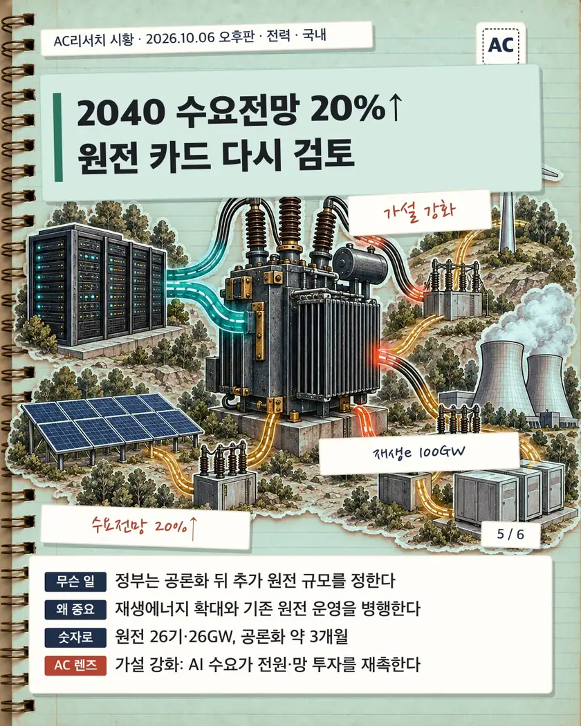 2040 수요전망 20%↑ 원전 카드 다시 검토