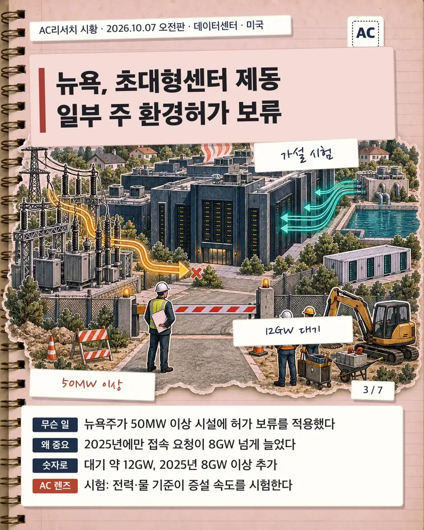 뉴욕, 초대형센터 제동 일부 주 환경허가 보류