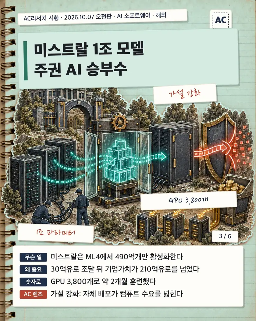 미스트랄 1조 모델 주권 AI 승부수