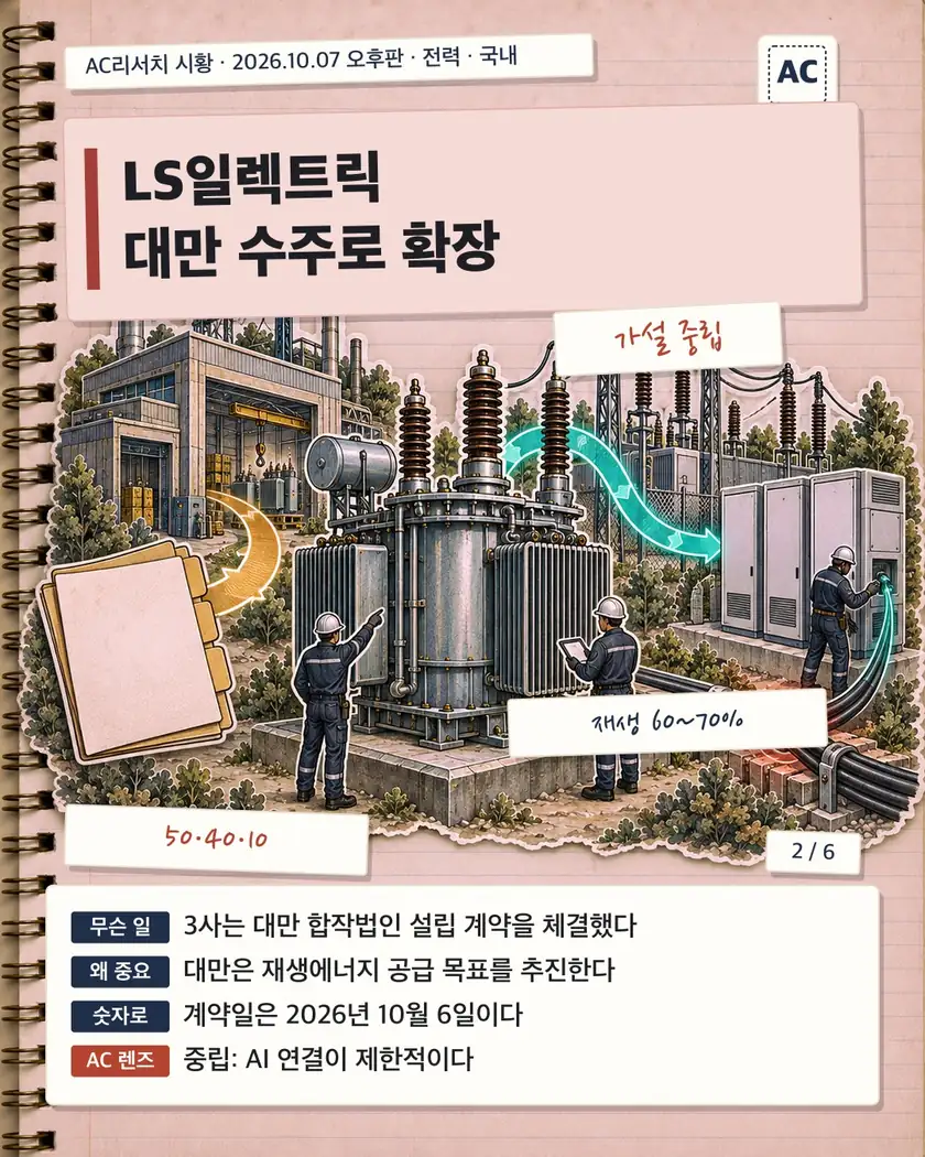 LS일렉트릭 대만 수주로 확장