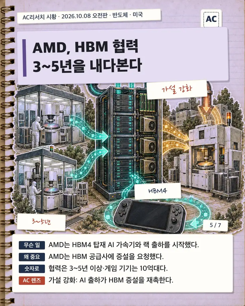 AMD, HBM 협력 3~5년을 내다본다