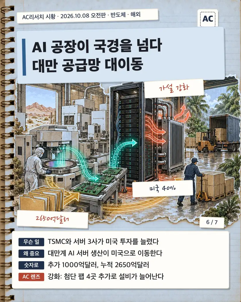 AI 공장이 국경을 넘다 대만 공급망 대이동