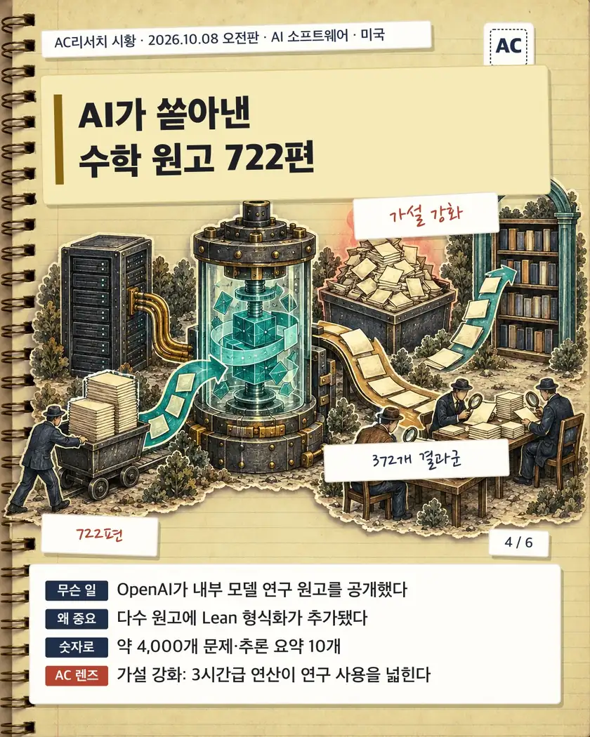 AI가 쏟아낸 수학 원고 722편
